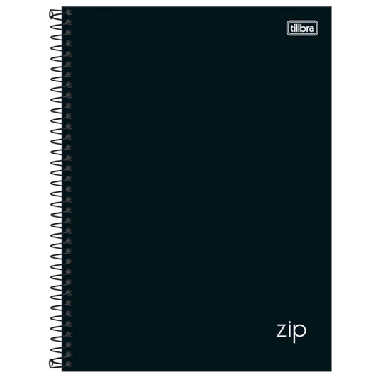 Caderno Universitário 20 Matérias Zip Preto Tilibra