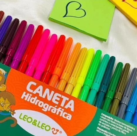 Caneta Hidrocor 24 Cores Canetinha Hidrografica