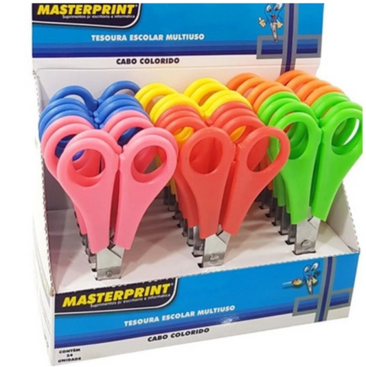 Tesoura Escolar 13cm Sem Ponta